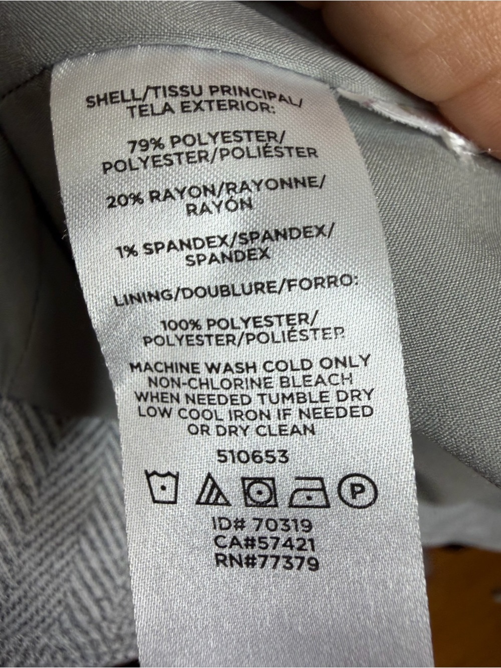 Ann Taylor Herringbone Moto Jacket Gray Asymmetrical Zip Size S - Picture 9 of 10